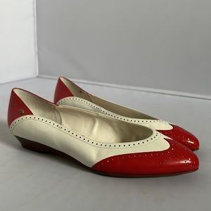 Vintage Etienne Aigner Red&White Spats Size 7
